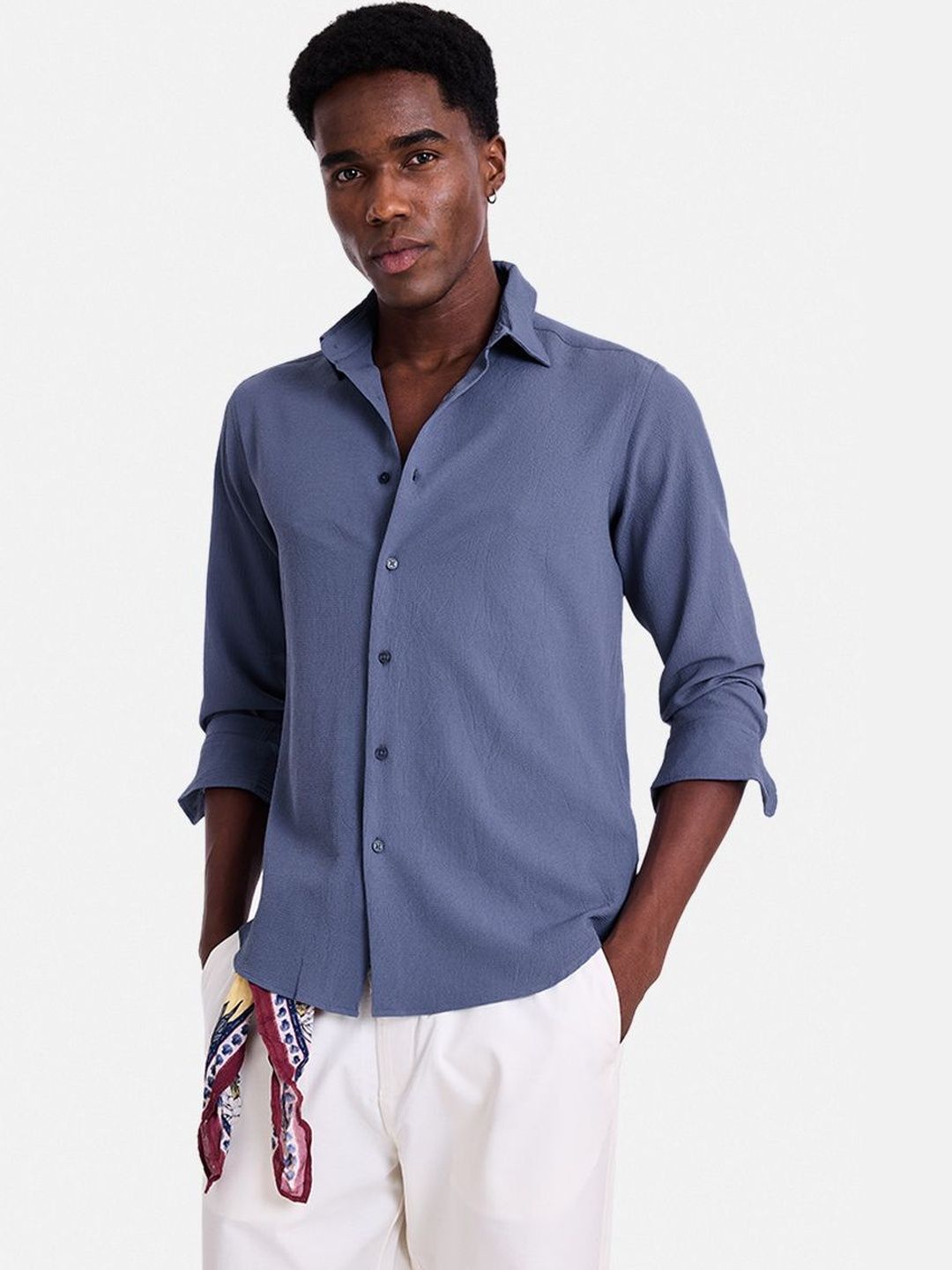 Snitch Men Slim Fit Casual Shirt