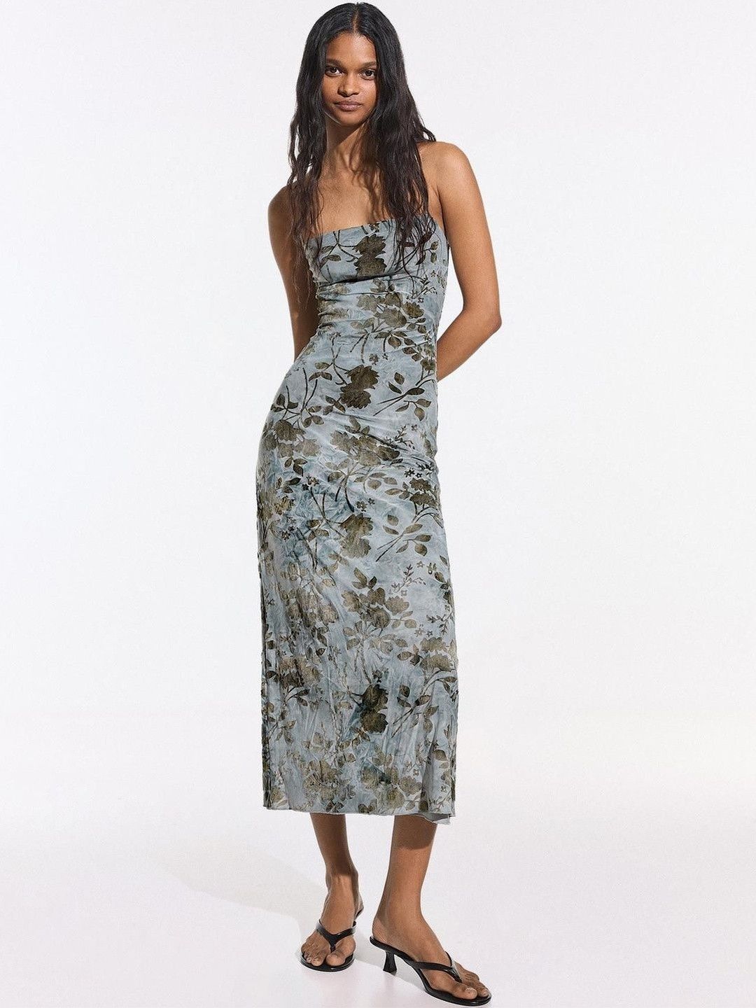 Printed Midi Dress