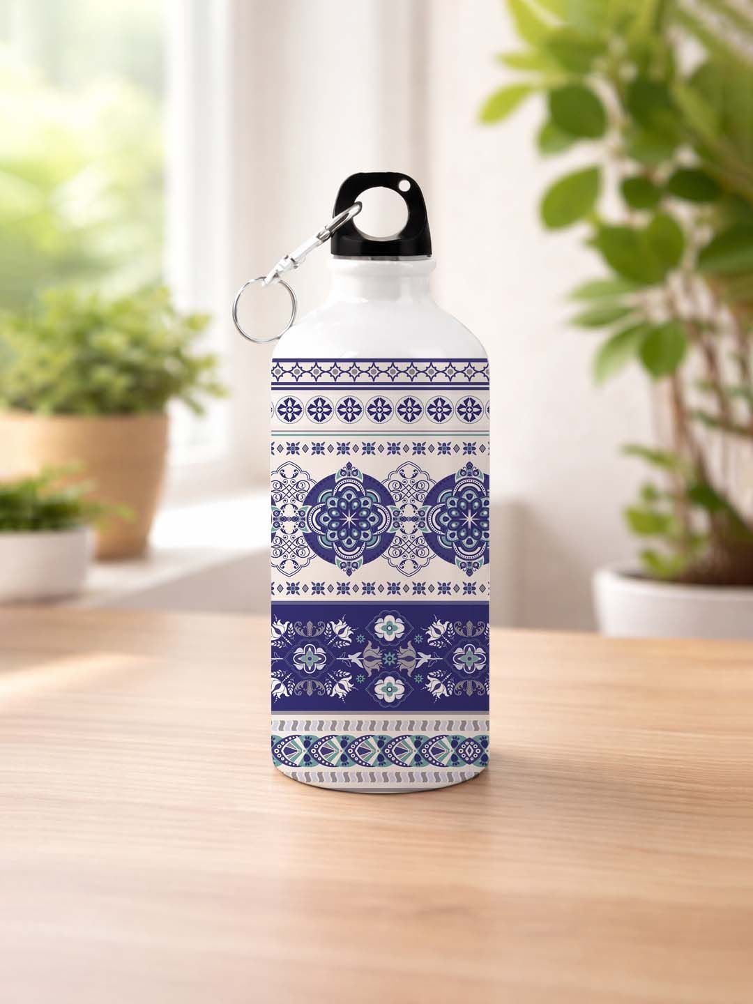Giftii Blue & White Single Aluminium Other Water Bottle
