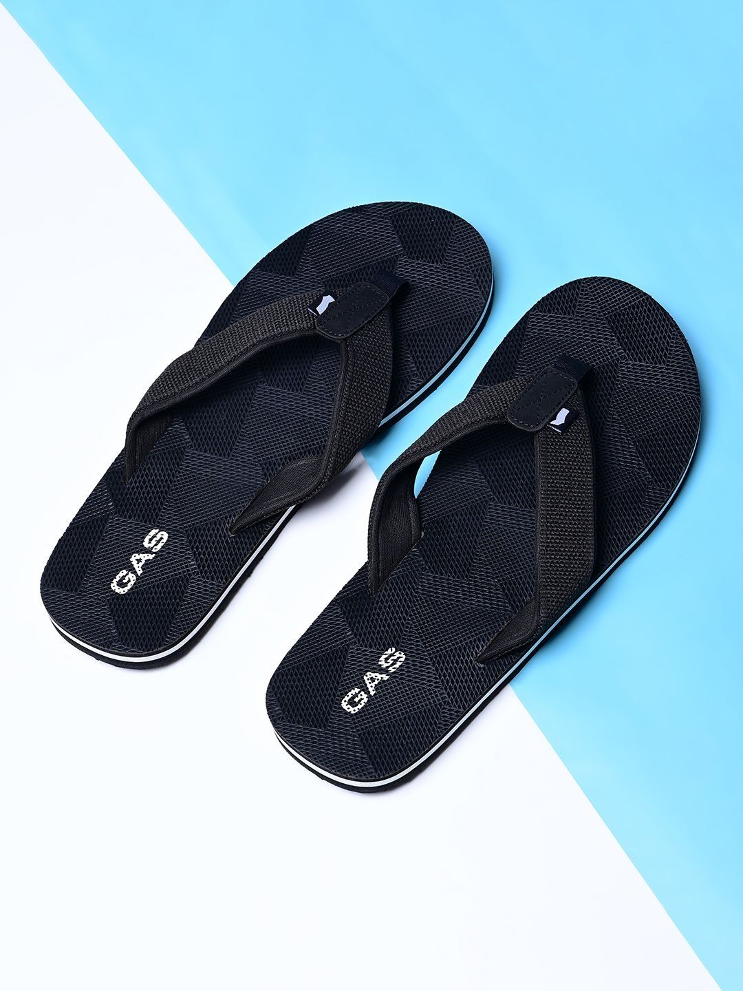 GAS Men  CalmStep Black FlipFlops