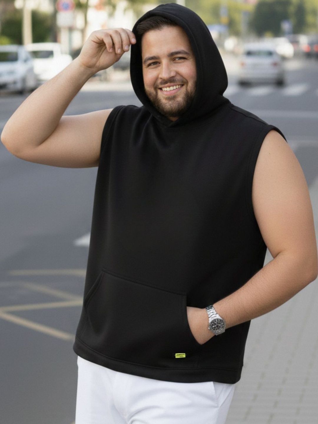 Sztori Men Hooded Pockets T-shirt