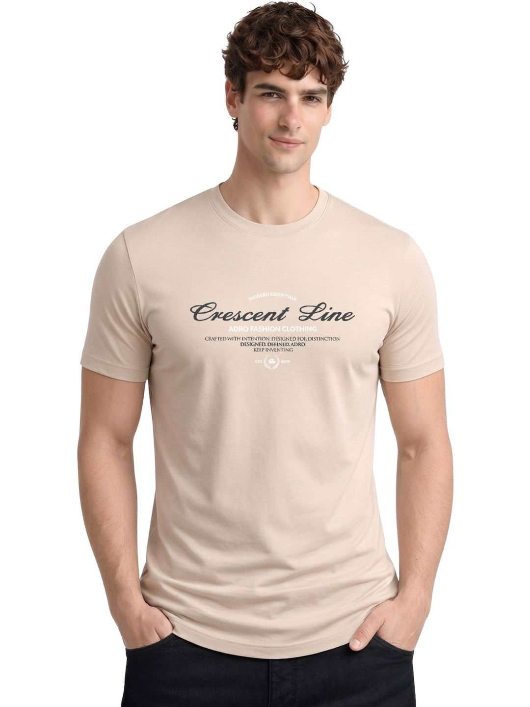 ADRO Men Typography Printed T-shirt