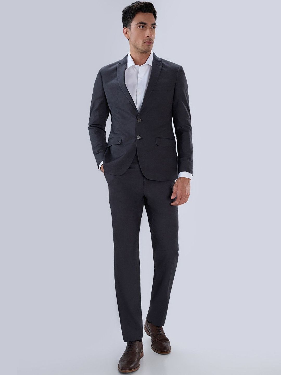 Raymond Raymond Slim-Fit Notched Lapel Single Breasted Two-Piece Suit