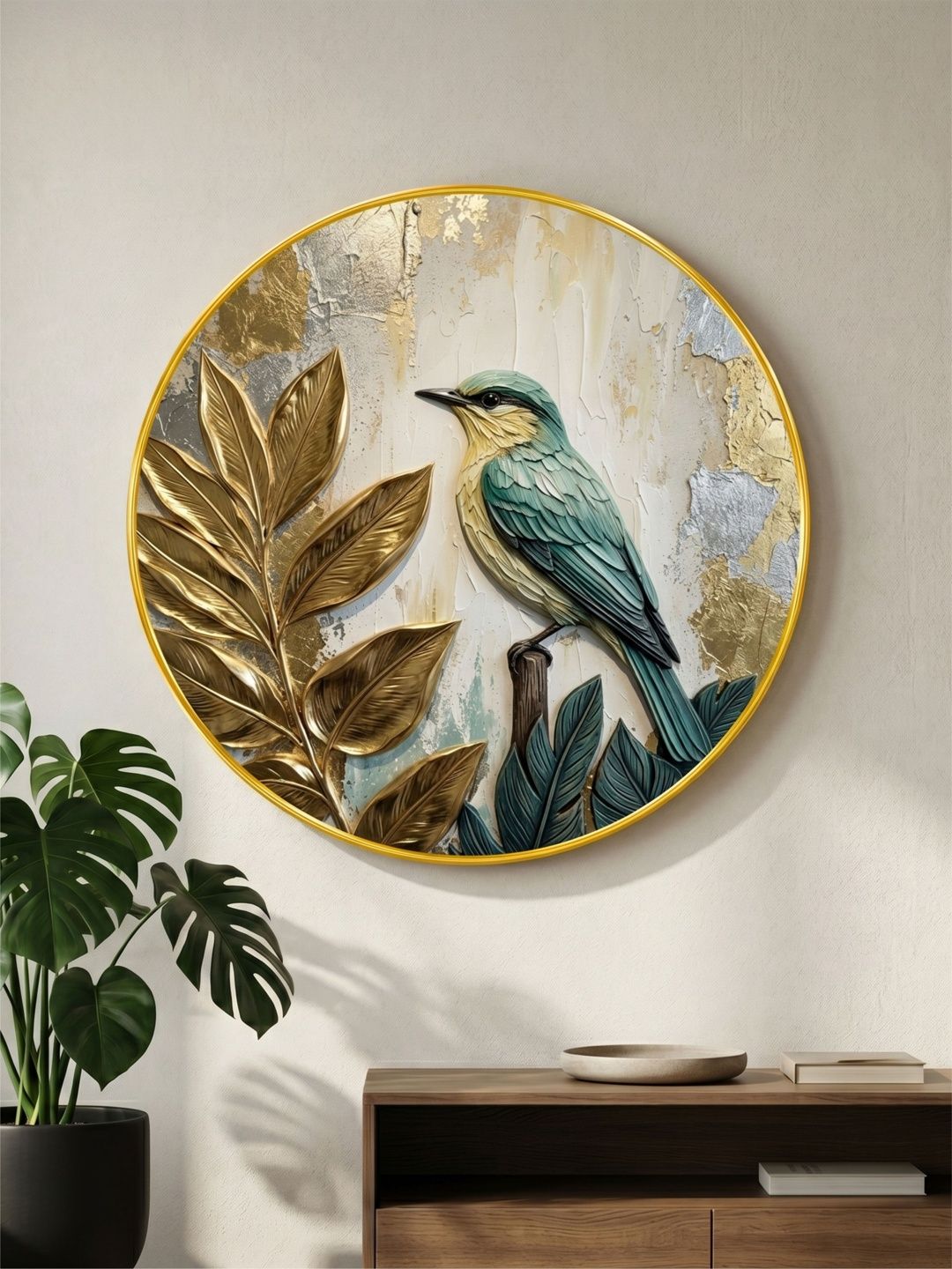 SAF Multicoloured MDF Birds and Animals Wall Paintings