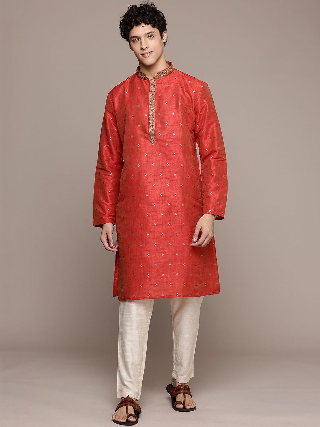 Dincharya Men Ethnic Motifs Kurta