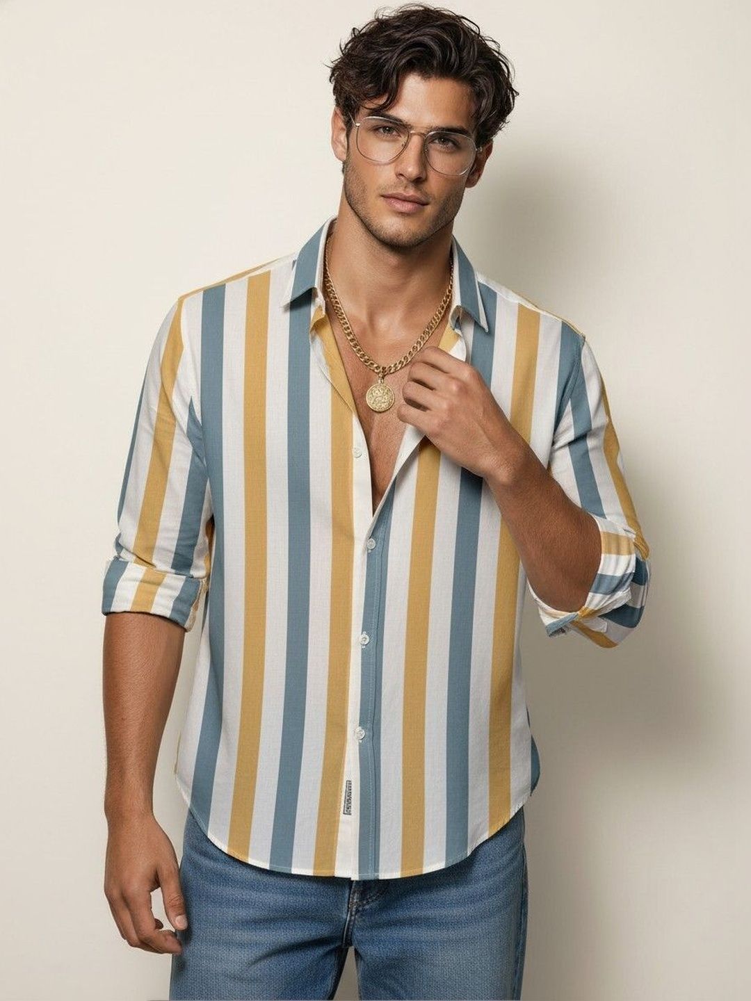 HERE&NOW Men Comfort Striped Casual Shirt