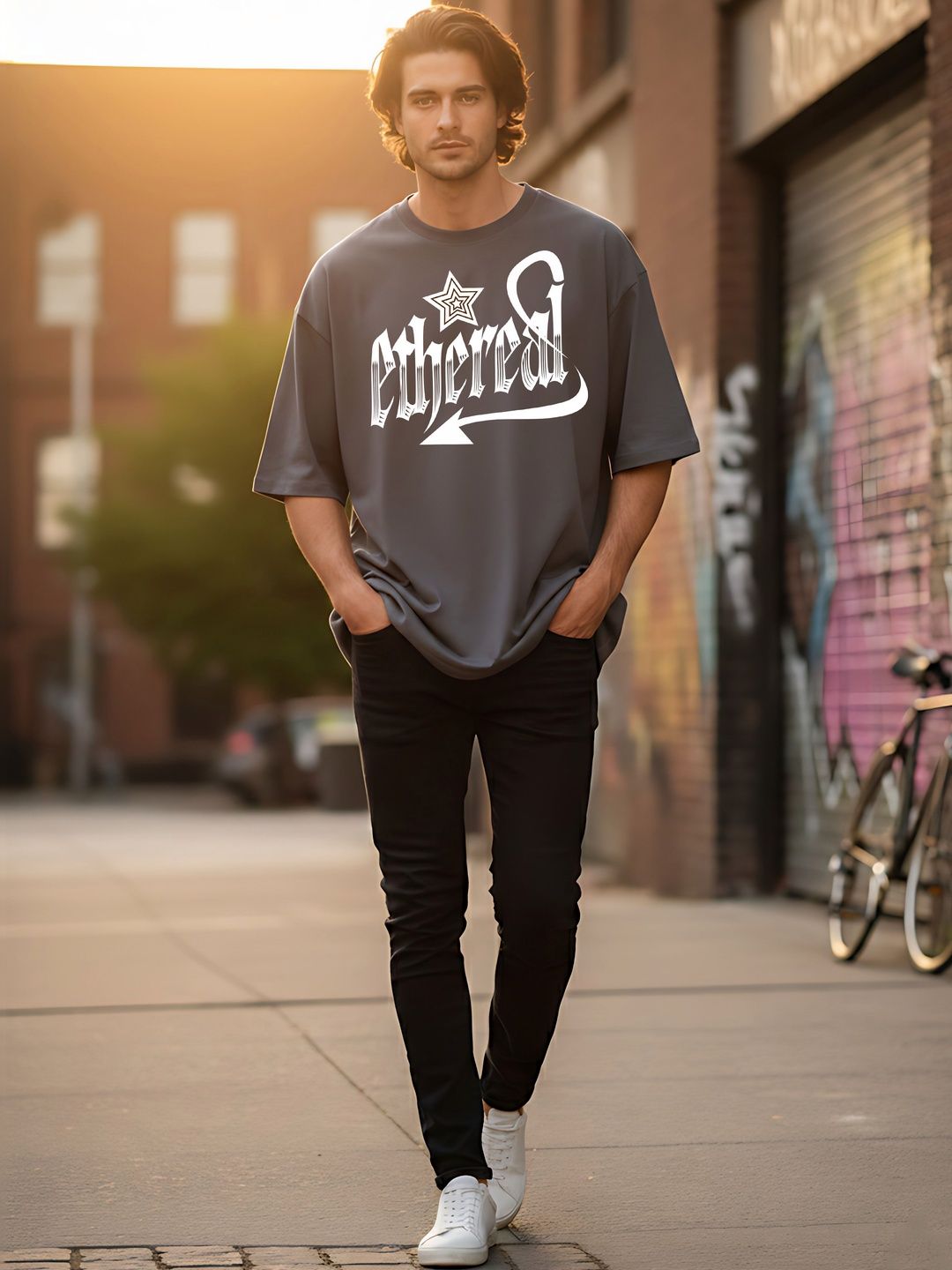 Kook N Keech Men Typography Printed Drop-Shoulder Sleeves T-shirt