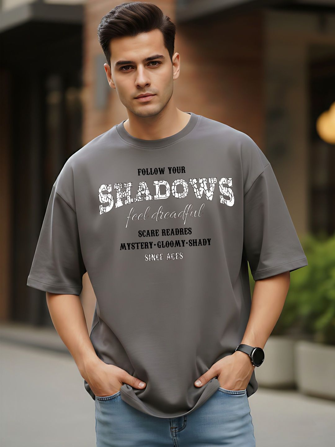 Kook N Keech Men Typography Printed Drop-Shoulder Sleeves T-shirt