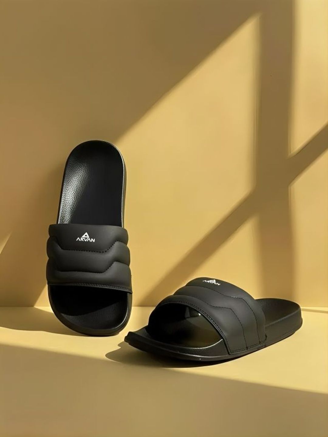 ARVAN Men Brand Logo Printed Sliders