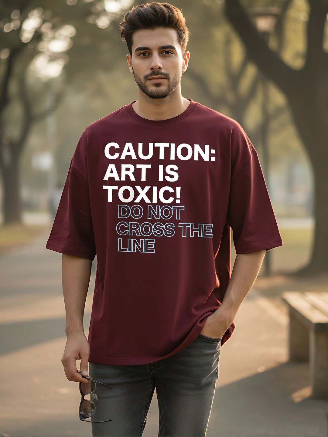 Kook N Keech Men Typography Printed Drop-Shoulder Sleeves T-shirt