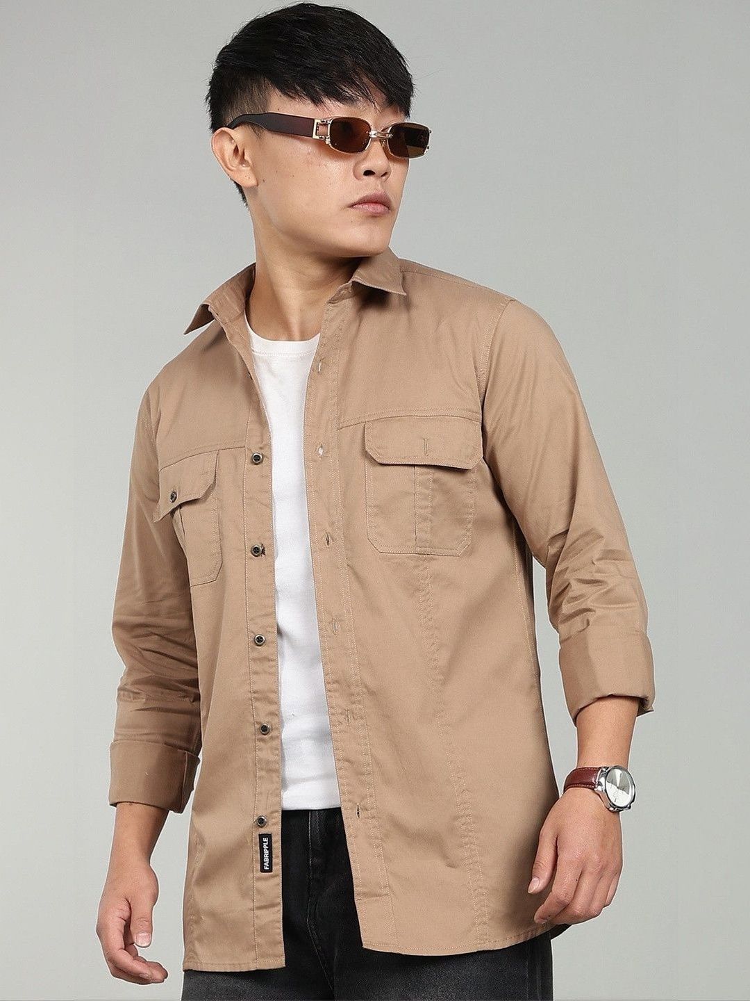 FABRIPPLE Men Classic Casual Shirt