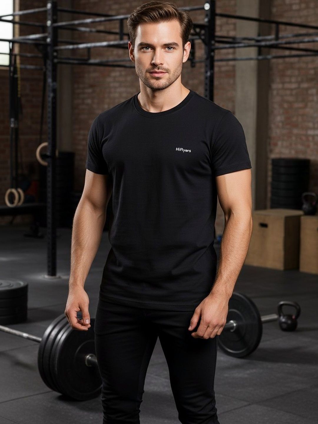 HiFlyers Men Brand Logo T-shirt