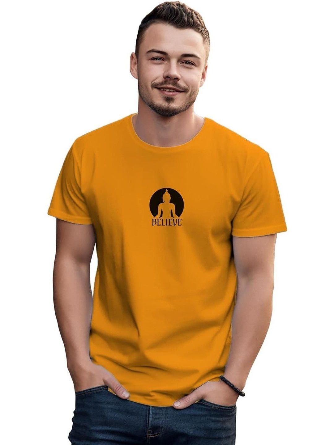 Sanaatani Men Graphic Printed Cotton T-shirt