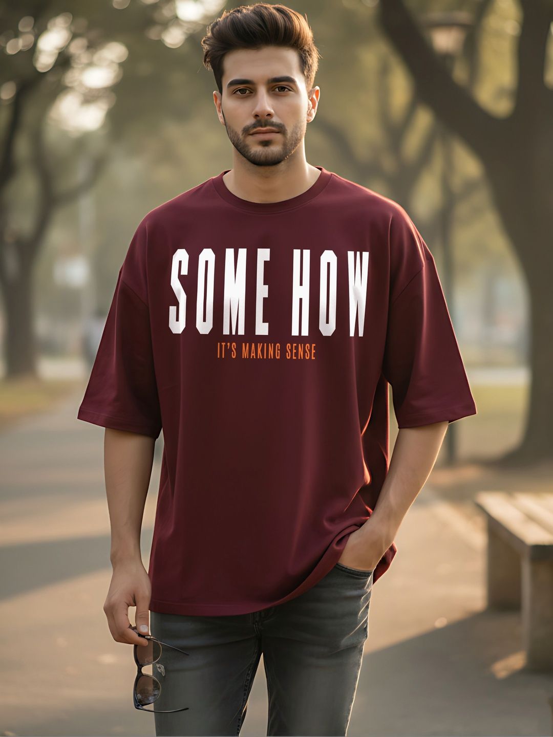 Kook N Keech Men Typography Printed Drop-Shoulder Sleeves T-shirt