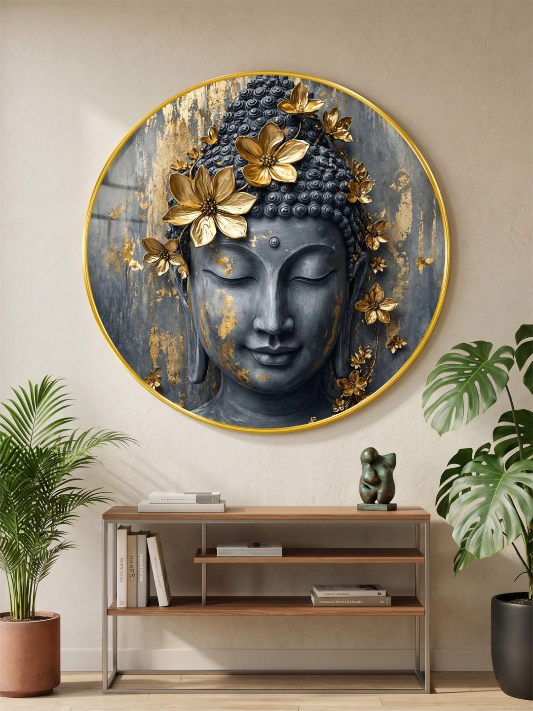 SAF Grey MDF Religious Wall Paintings