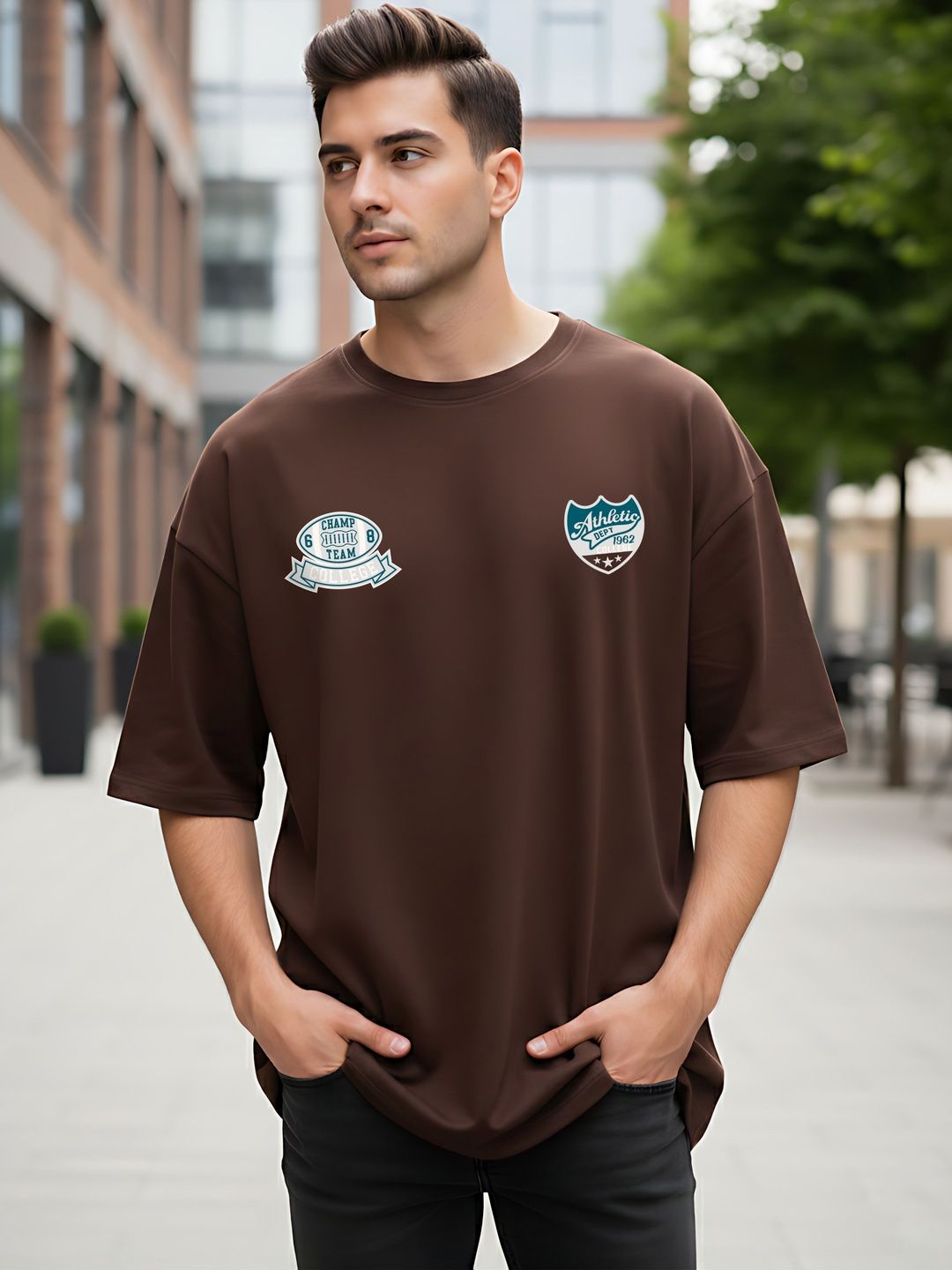 Kook N Keech Men Printed Drop-Shoulder Sleeves T-shirt