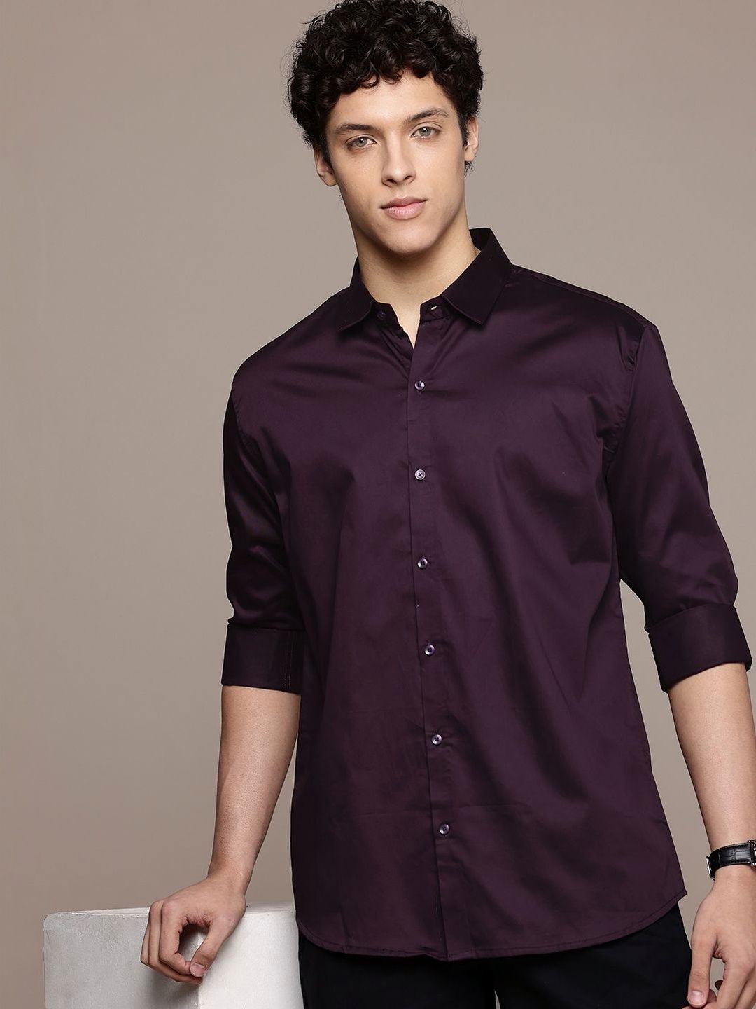 Mast & Harbour Men Slim Fit Casual Shirt