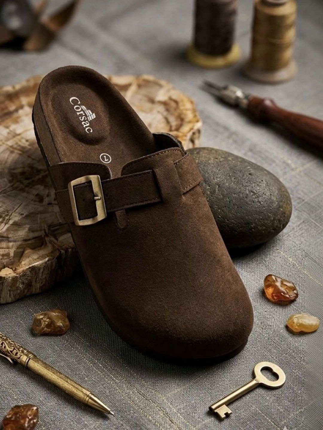 Corsac Men Suede Comfort Sandals