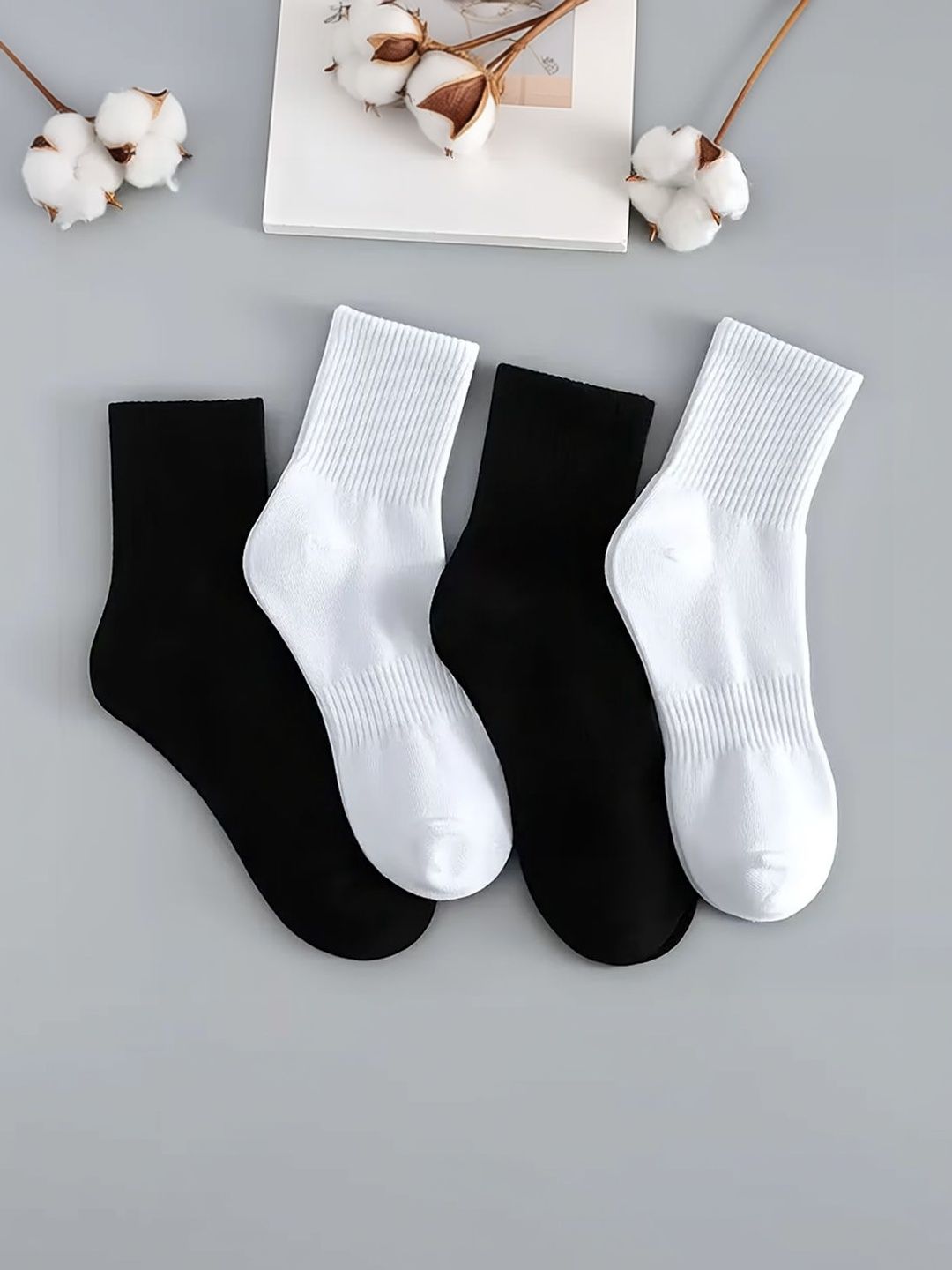BEAR&BEYOND Men Pack Of 4 Cotton Above Ankle Socks