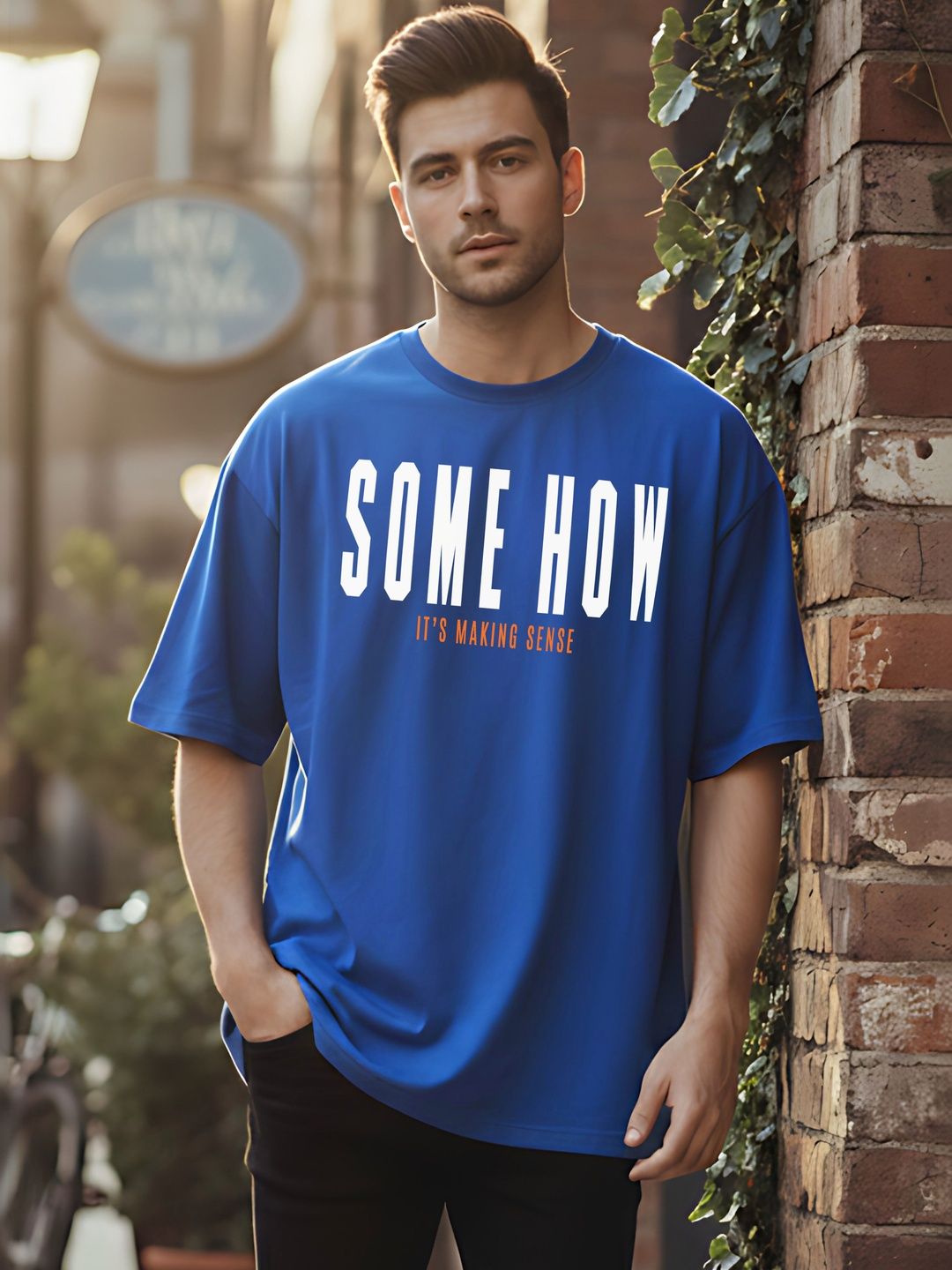 Kook N Keech Men Typography Printed Drop-Shoulder Sleeves T-shirt