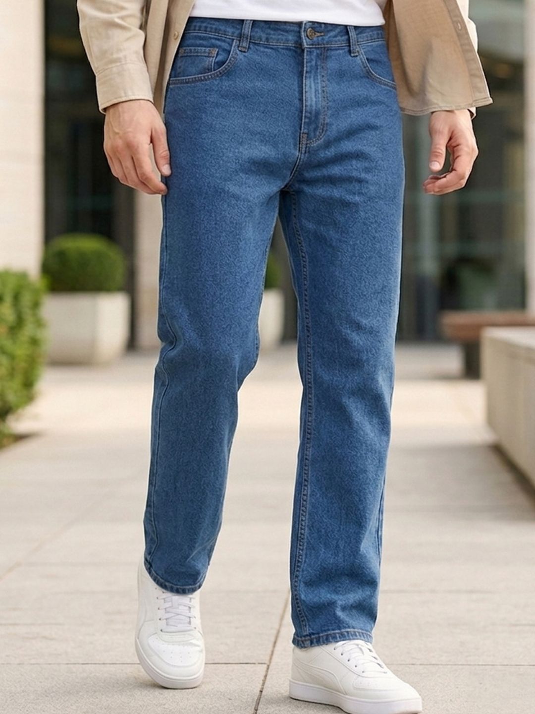 Urbano Fashion Men Blue Slim Fit Mid-Rise Clean Look Stretchable Jeans