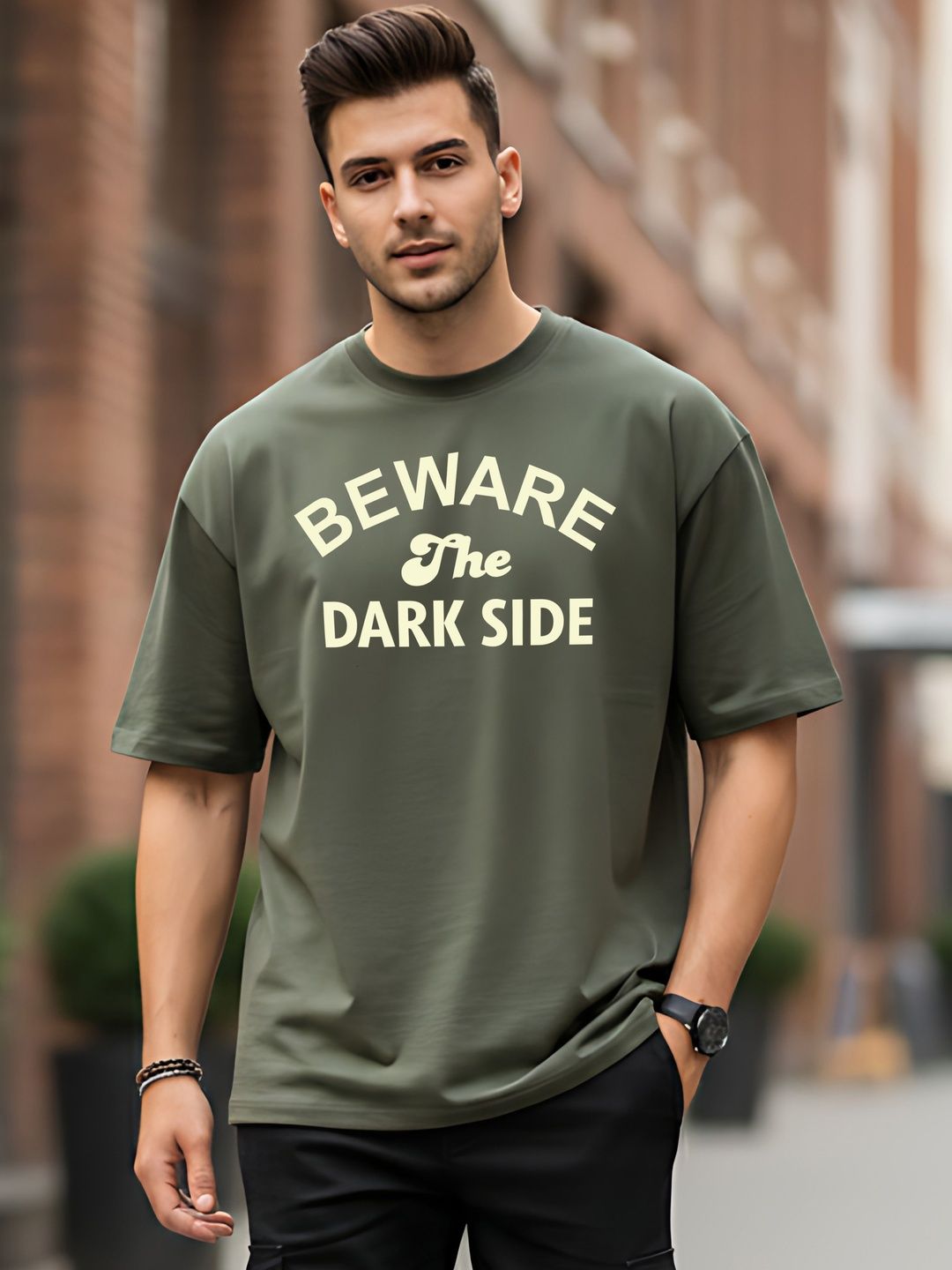 Kook N Keech Men Typography Printed Drop-Shoulder Sleeves T-shirt