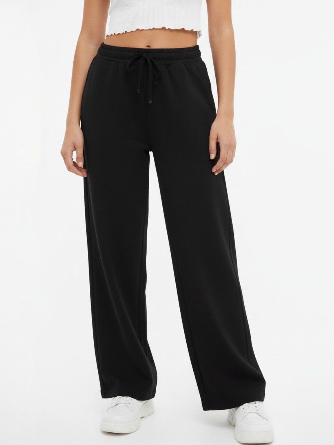 SZN Pack Of 2 Women Straight Fit High-Rise Easy Wash Trousers
