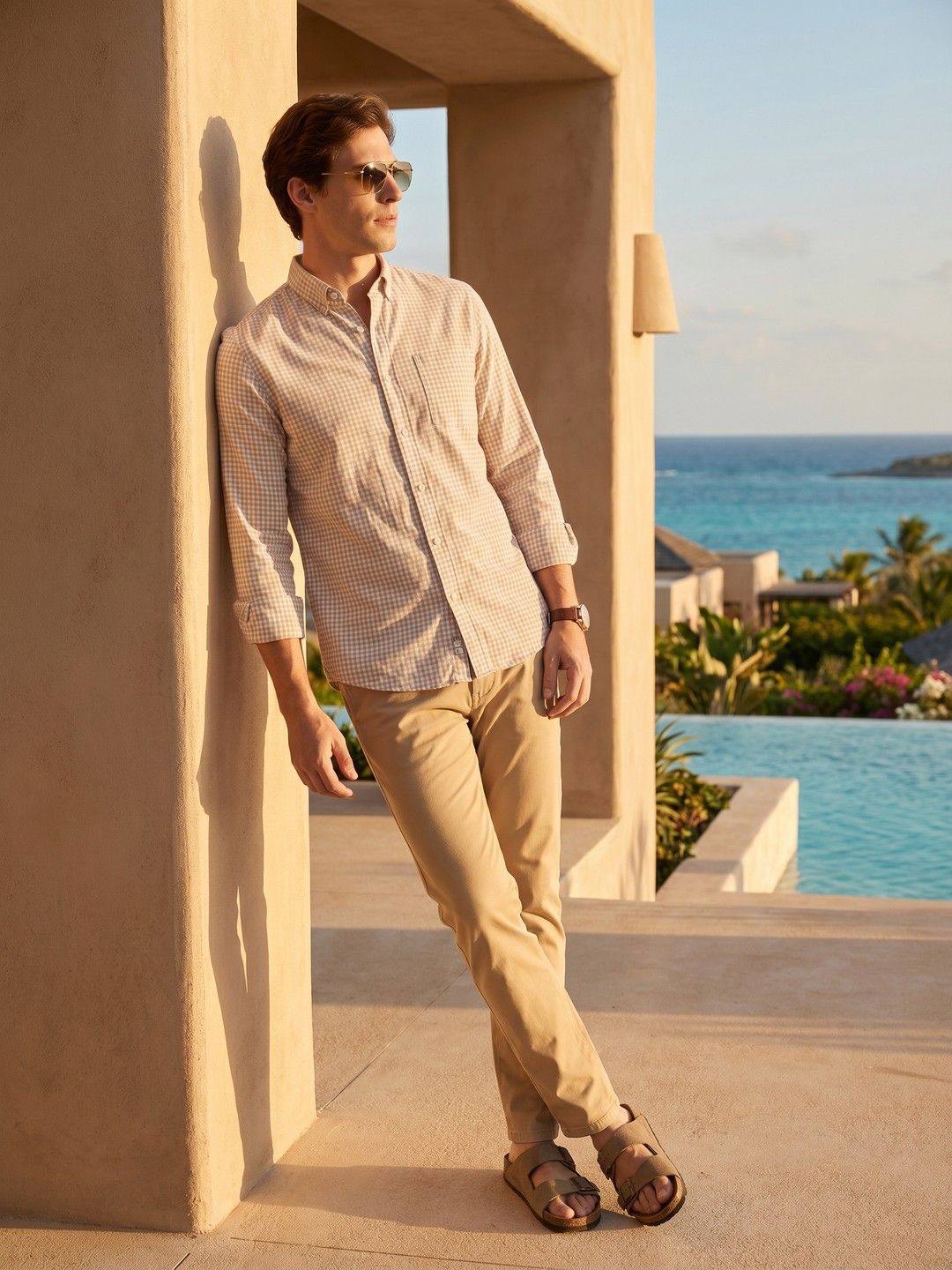 Mast & Harbour Checked Pure Cotton Casual Shirt
