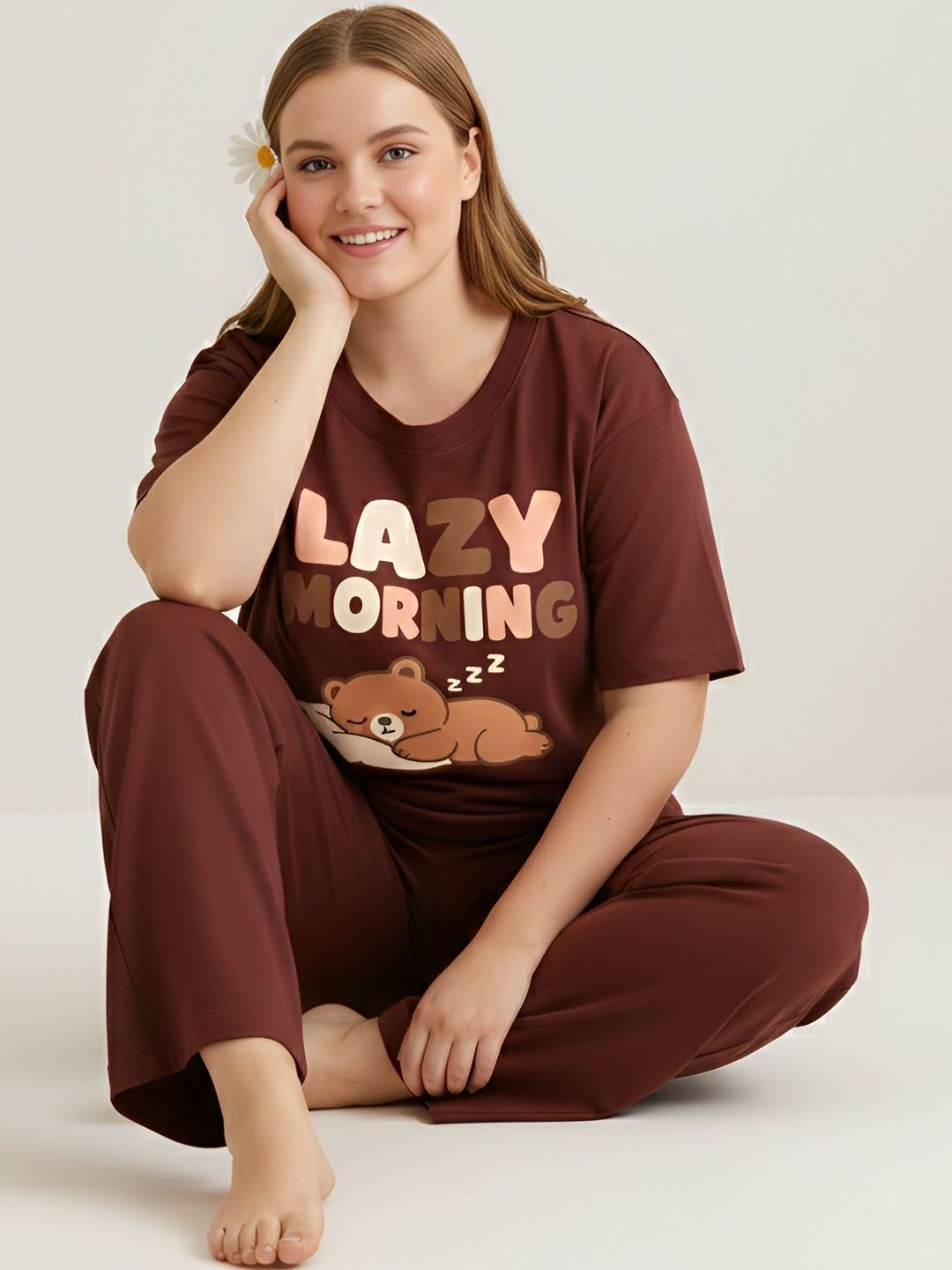 My Swag Cotton Printed T-shirt with Trousers