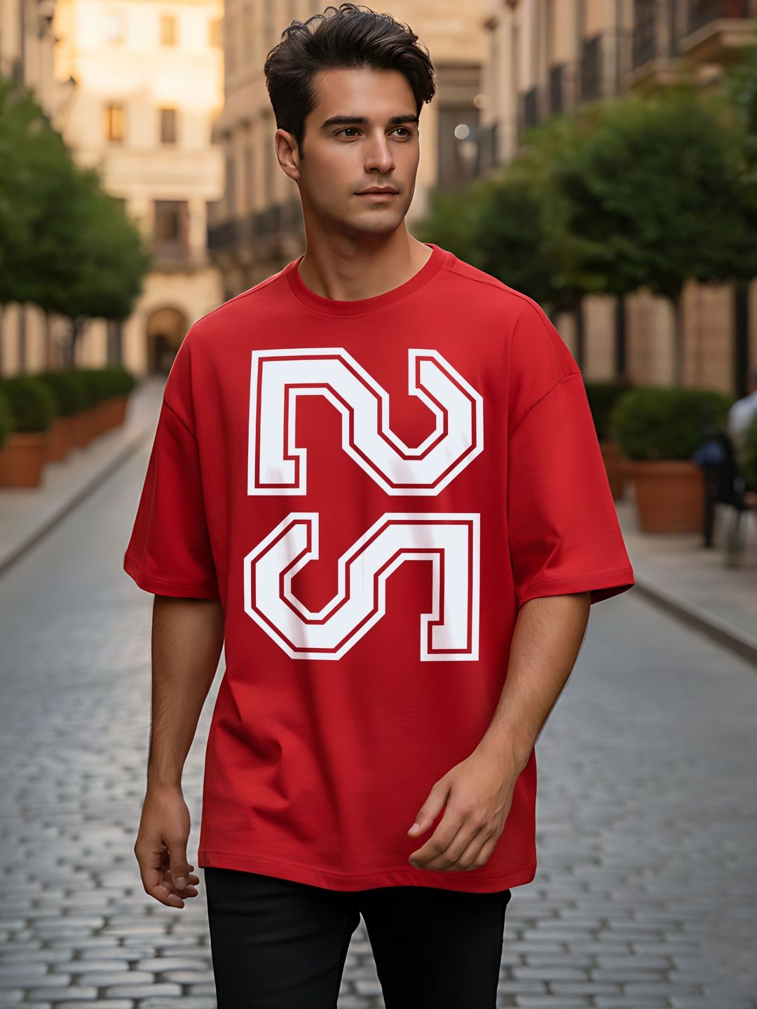 Kook N Keech Men Typography Printed Drop-Shoulder Sleeves T-shirt