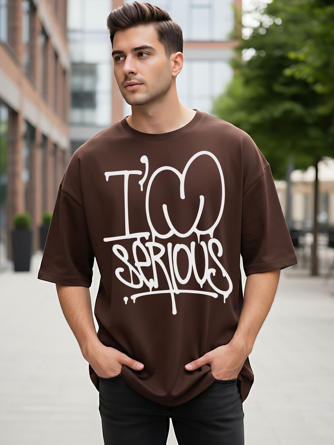 Kook N Keech Men Typography Printed Drop-Shoulder Sleeves T-shirt
