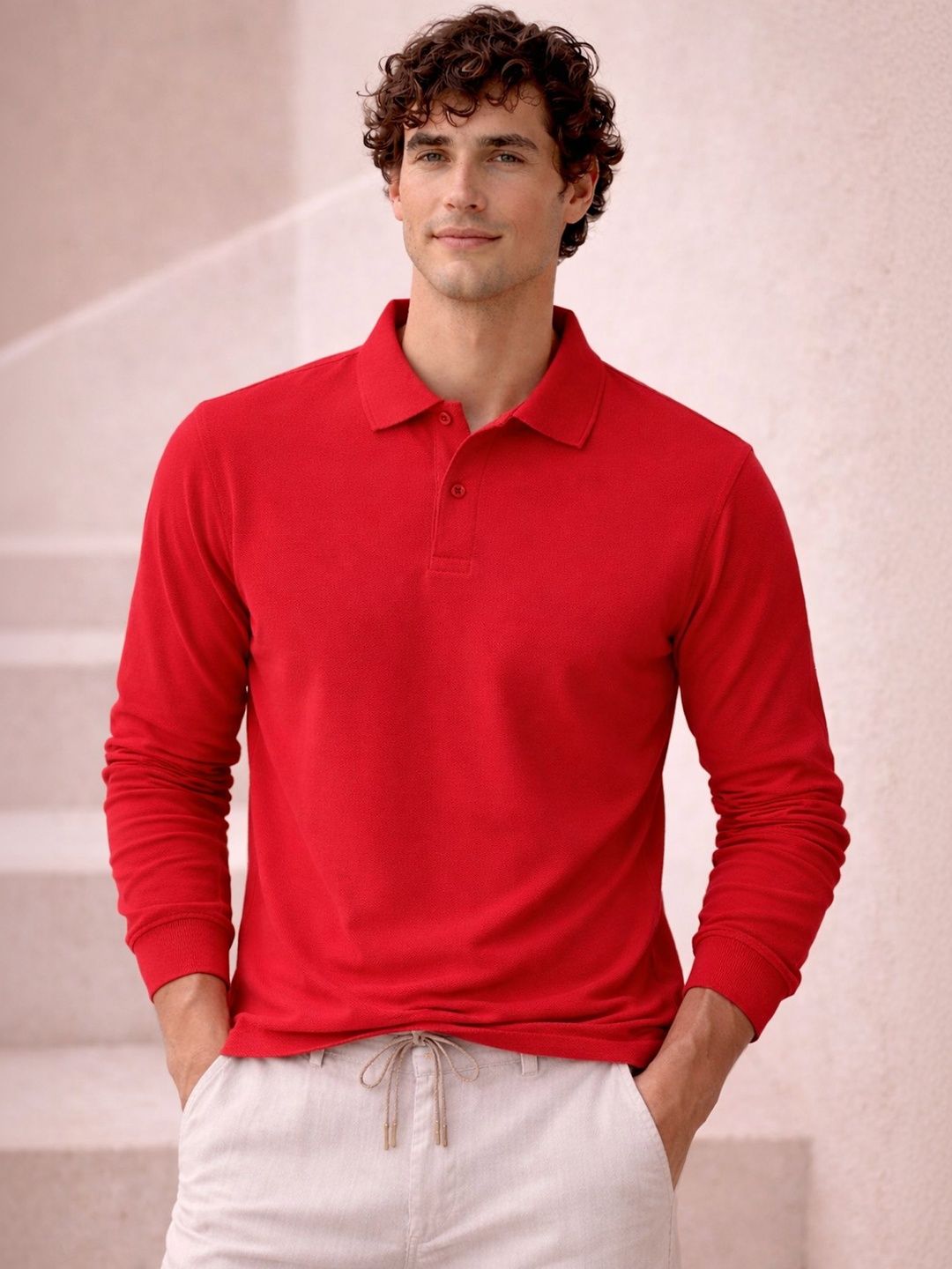 The Roadster Lifestyle Co Cotton Polo Collar T-Shirt