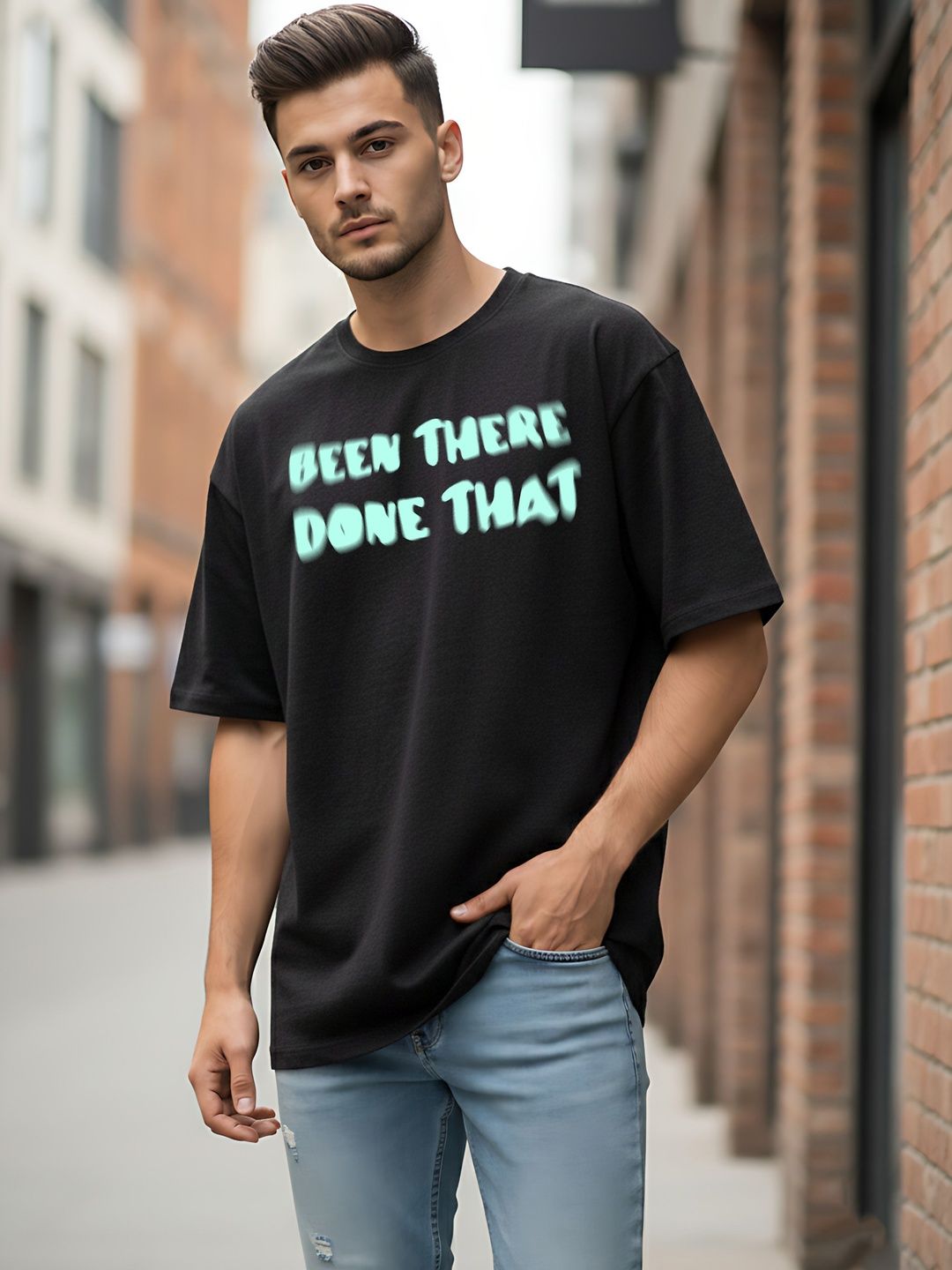 Kook N Keech Men Typography Printed Drop-Shoulder Sleeves T-shirt