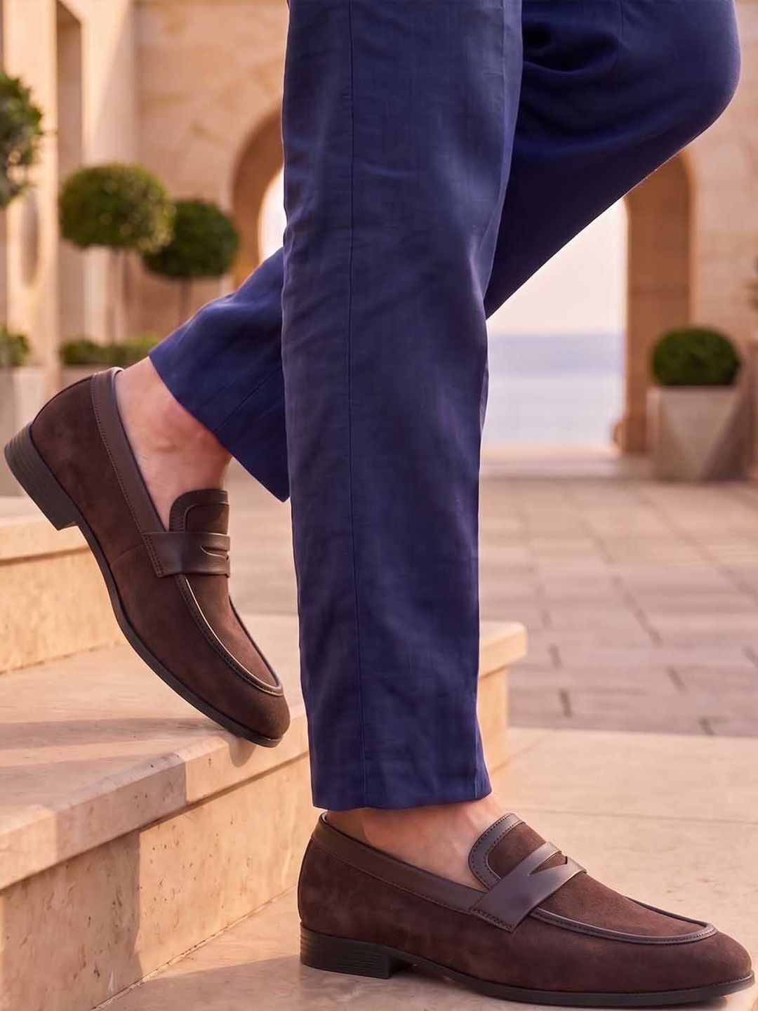HERE&NOW Men Round Toe Slip-On Shoes Formal Shoes