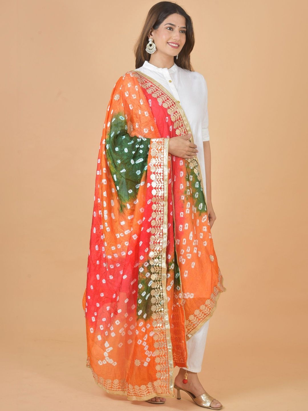 Kuhika Dyed Art Silk Dupatta with Zari