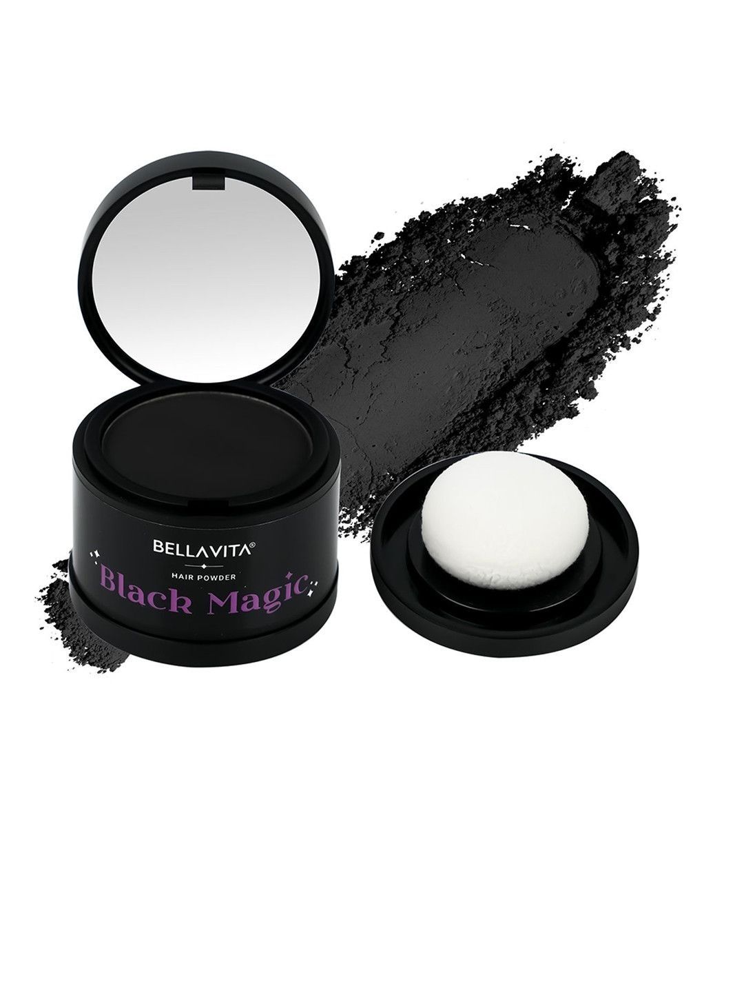 Bella Vita Organic Black Magic Hair Powder for Instant Grey Coverage 4g - Black