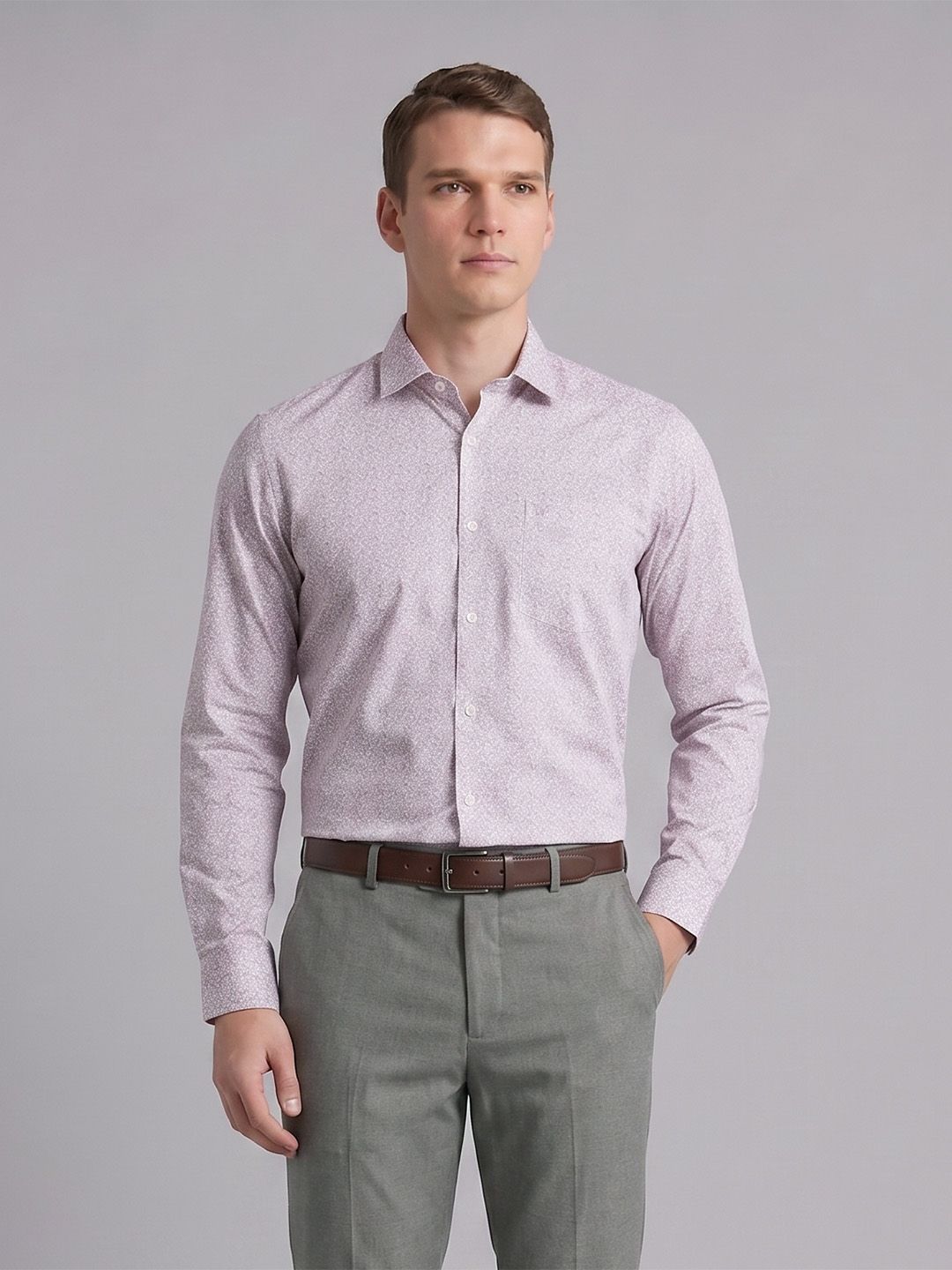 Blackberrys Micro Ditsy Printed Pure Cotton Formal Shirt