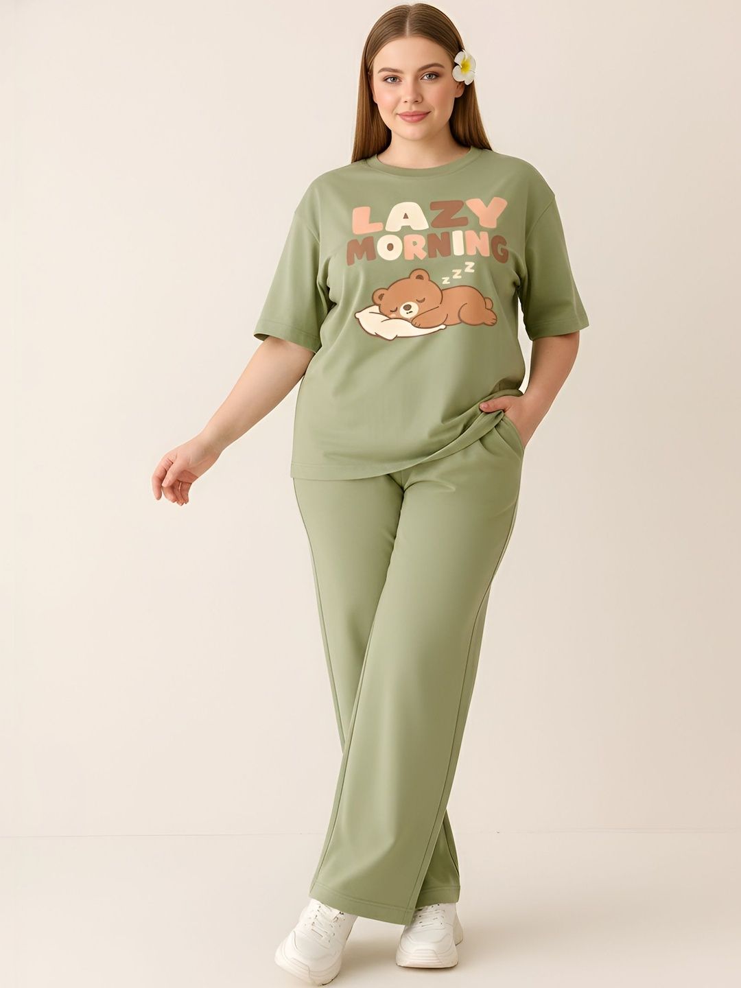 My Swag Cotton Printed T-shirt with Trousers