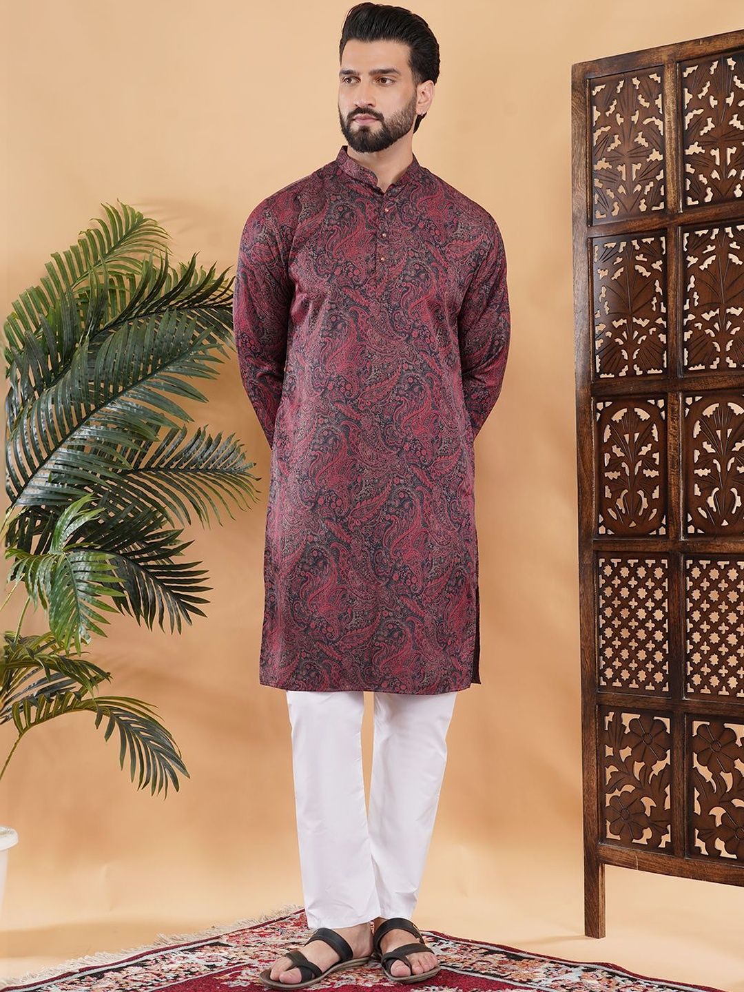 HERE&NOW Men Paisley Printed Kurta