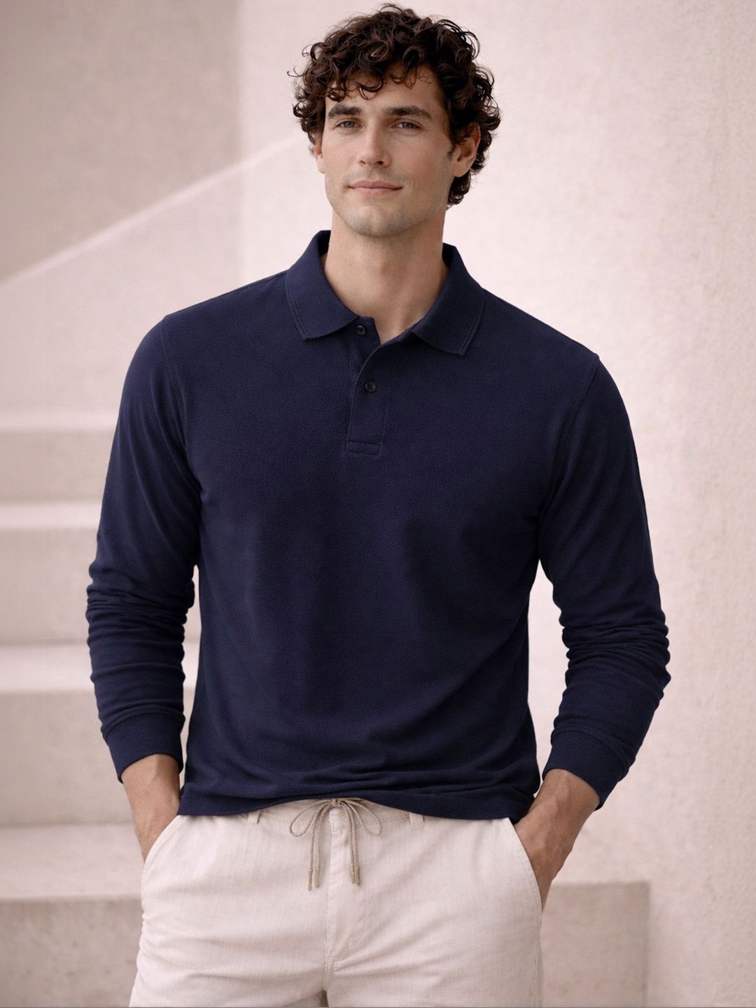 The Roadster Lifestyle Co Cotton Polo Collar T-Shirt
