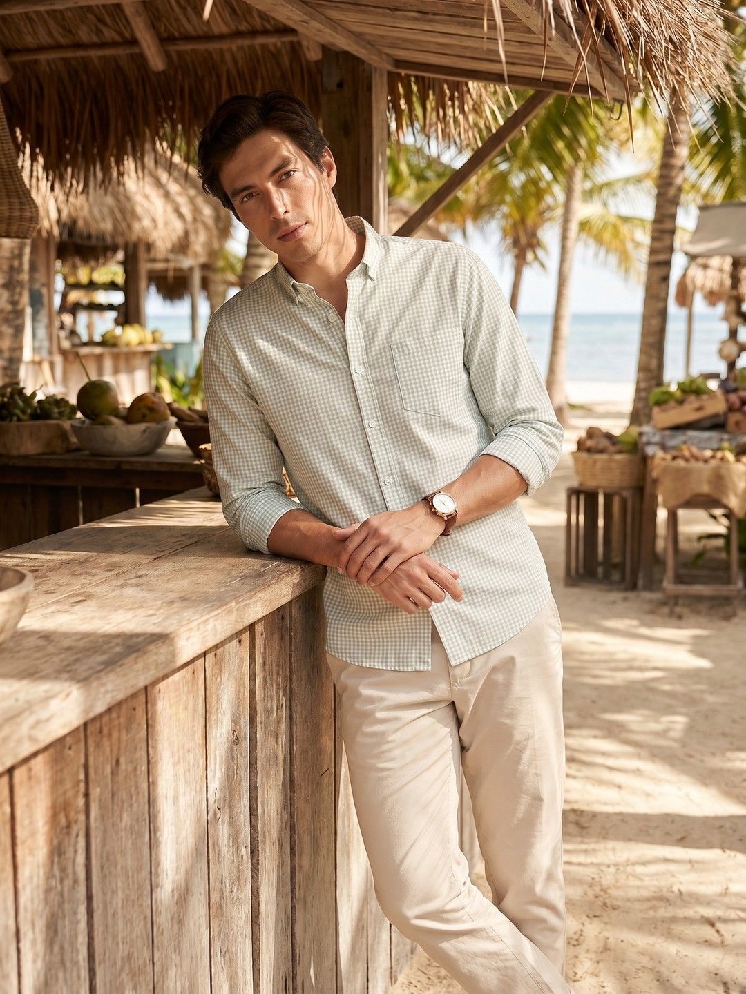 Mast & Harbour Checked Pure Cotton Casual Shirt