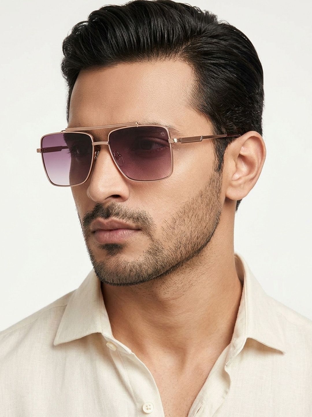 Eyejack by Voyage Square Sunglasses with UV Protected Lens-B80787CL868-Brown & Clear