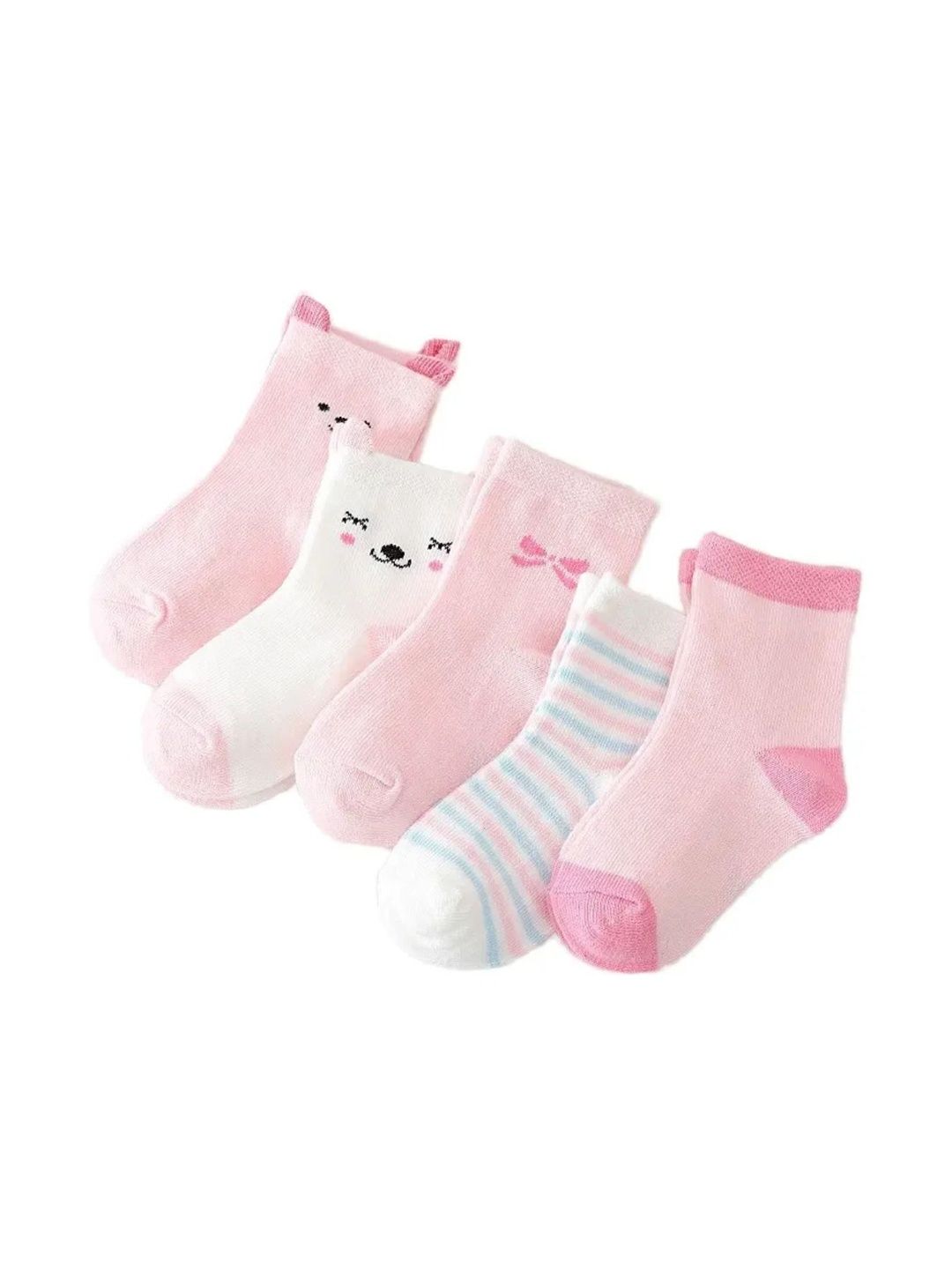 IBA ISBA COLLECTIONS Unisex Kids Pack of 5 Assorted Patterned Ankle Length Socks
