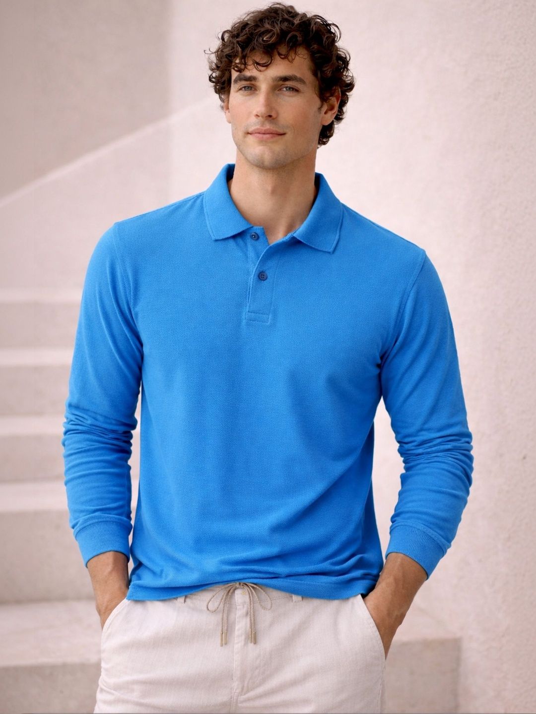 Mast & Harbour Men Polo Collar T-shirt