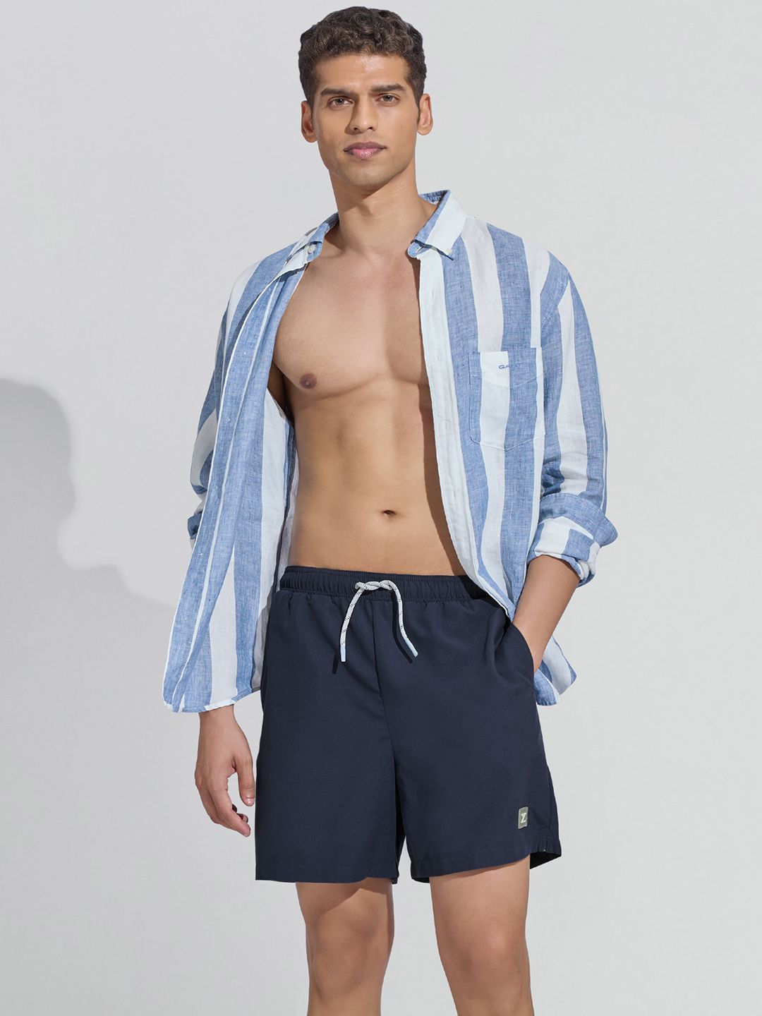 Buy XYXX Men's Solid Aqua Blue Regular fit Quick Dry Swim Shorts