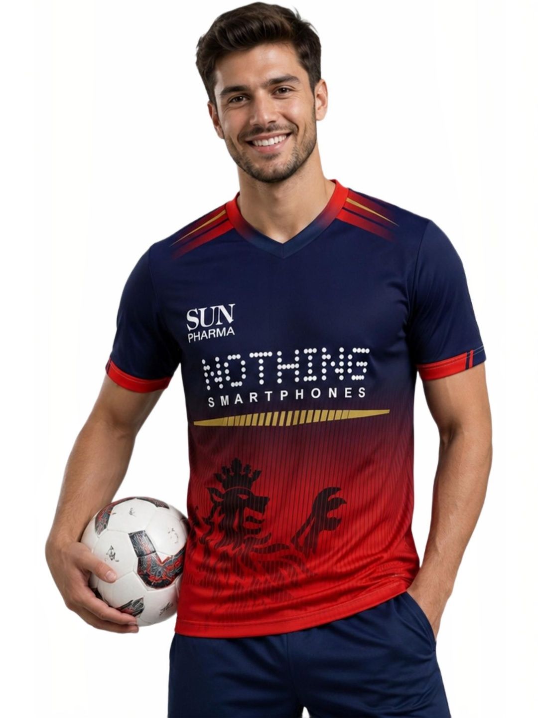 teky Men Virat Kohli Printed V-Neck T-shirt