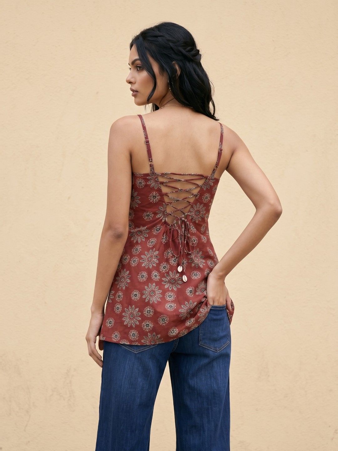 fusion by glitchez Floral Printed Pure Cotton Kurti