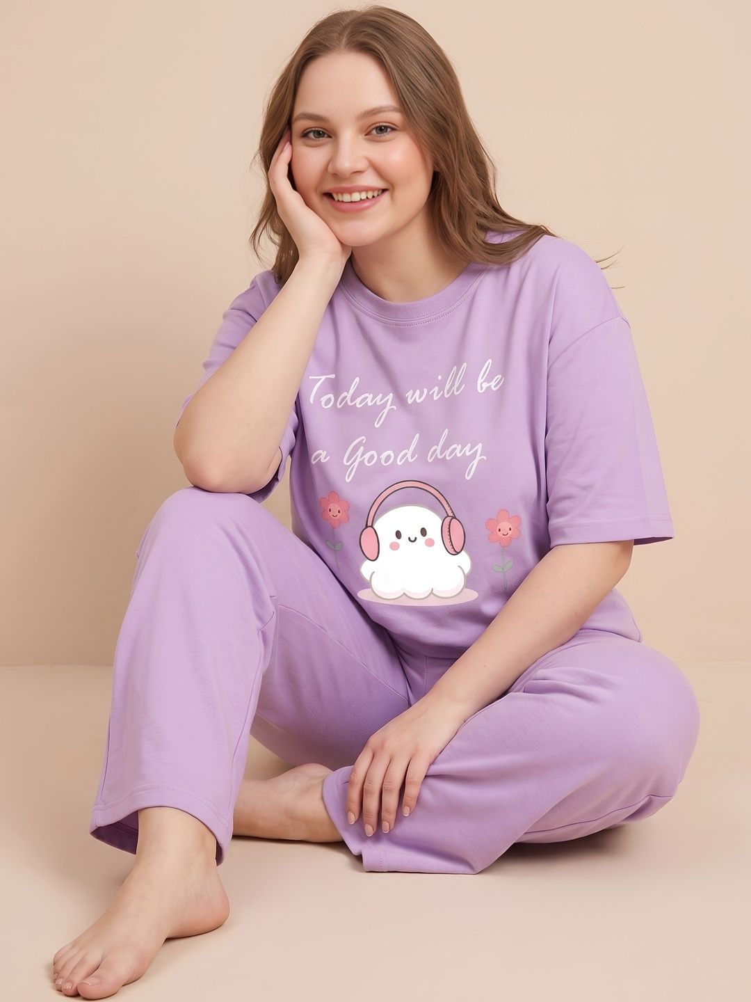 My Swag Cotton Printed T-shirt with Trousers