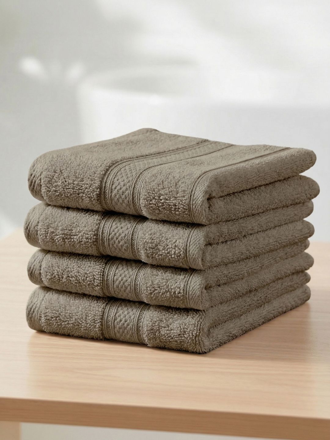 Monte Carlo Monte Carlo 4-Pcs Brown 600 GSM Face Towels