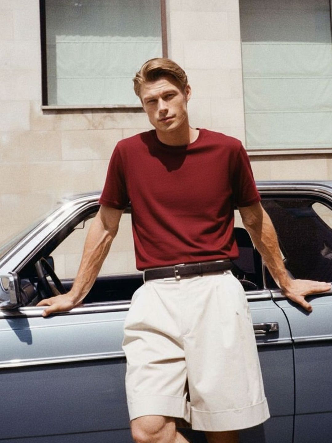 Rigo Men Maroon Solid Round Neck Regular Fit Cotton T-shirt